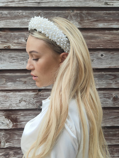 PETITE BELLE - Neat Pearl Bridal Headband