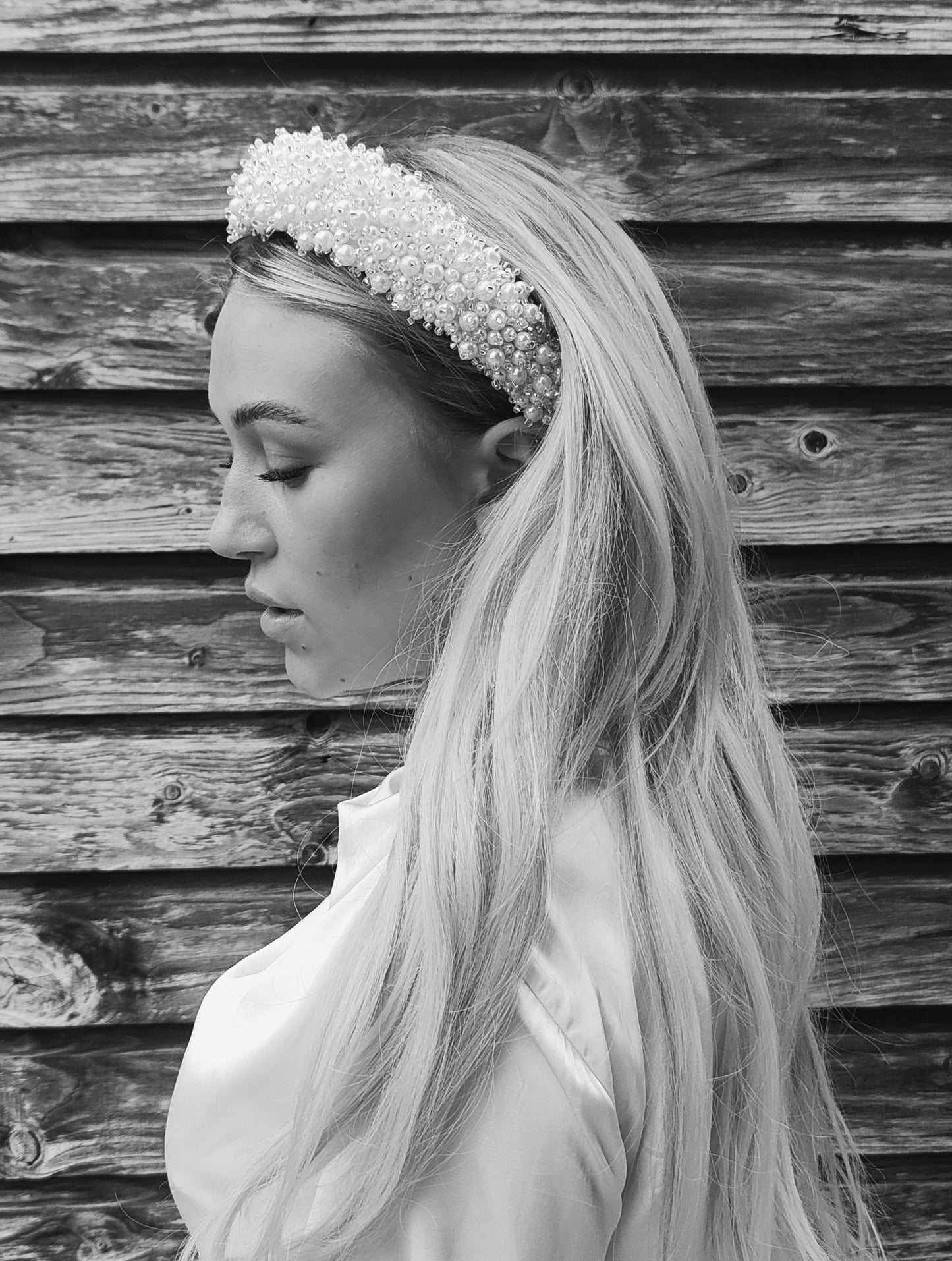 Twigs & Honey Swarovski Pearl Bridal Headband, Tiara - Venus Pearl Headband - Style #21303