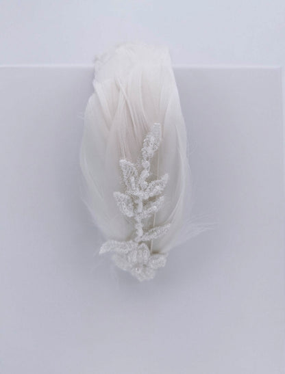 ANASTASIA - Feather Bridal Headband