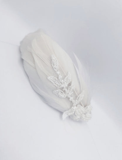 ANASTASIA - Feather Bridal Headband