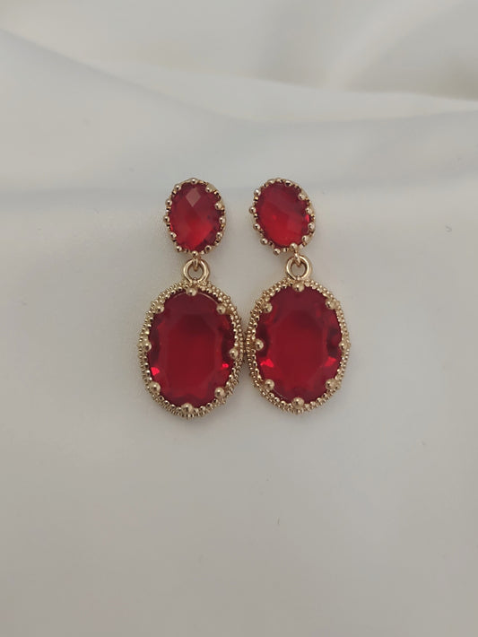 Earring Gem Glam - Ruby