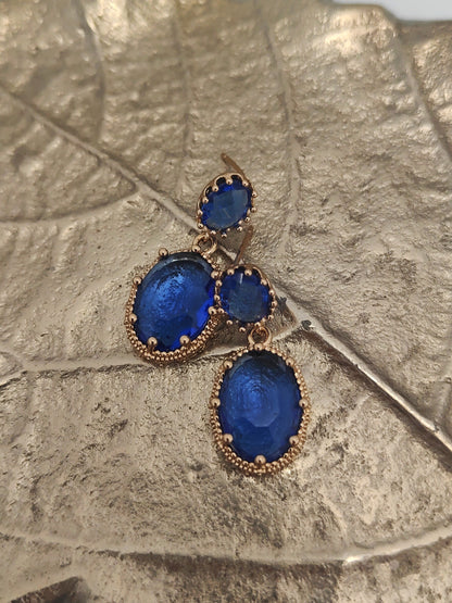 Glam Gem Earring - Blue