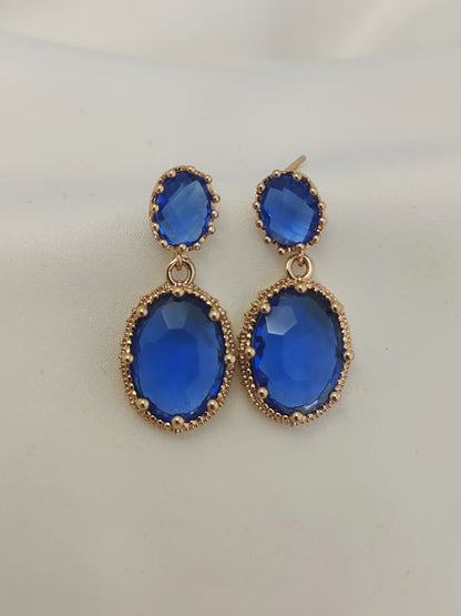 Glam Gem Earring - Blue