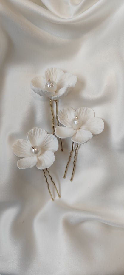 BLANCH COMB - Floral Bridal Hair Accessory