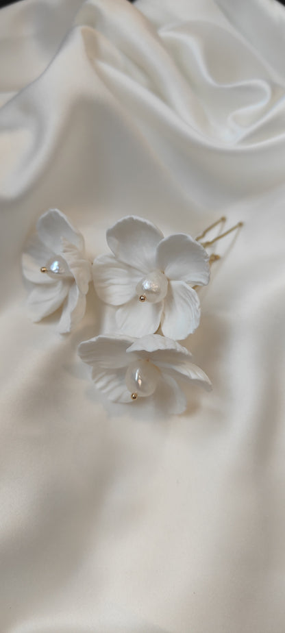 BLANCHE Pins- Floral Bridal Hair Accessory