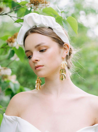 DAPHNE - Statement Gold Bridal Earrings
