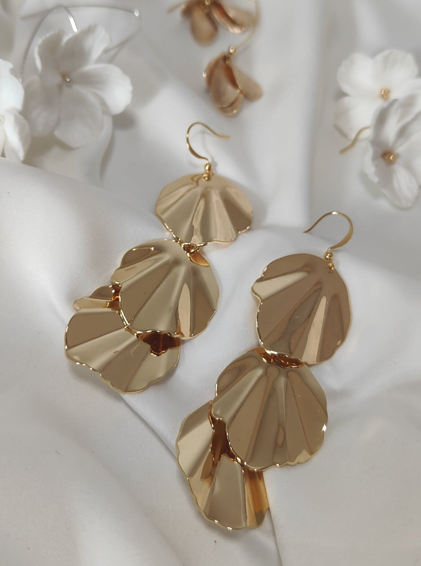 DAPHNE - Statement Gold Bridal Earrings