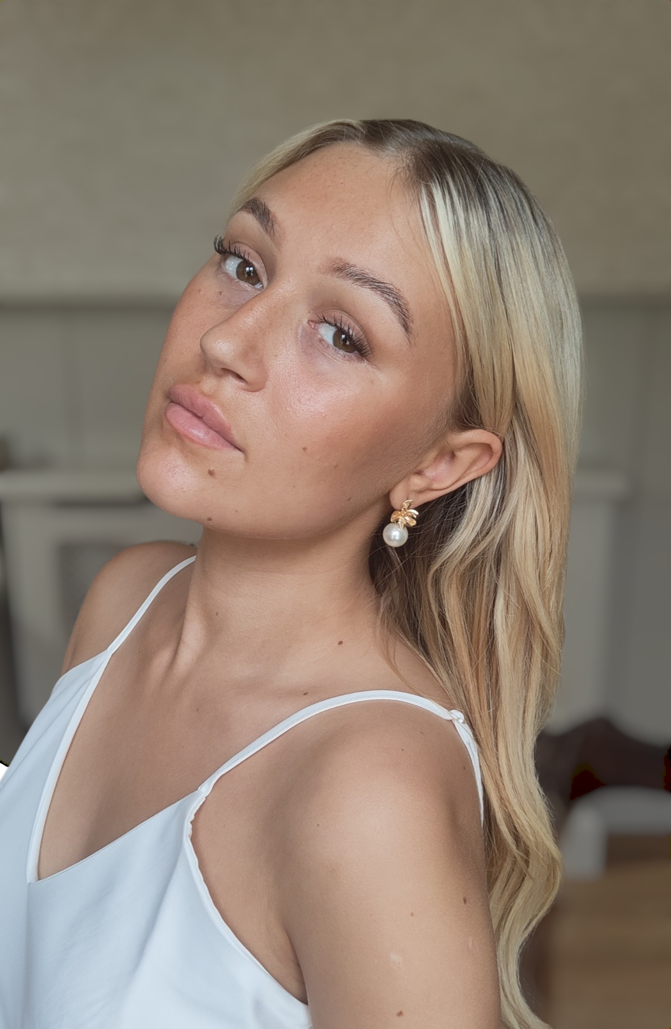 OPHELIA - Ráiteas Earring Bridal Pearl &amp; Gold