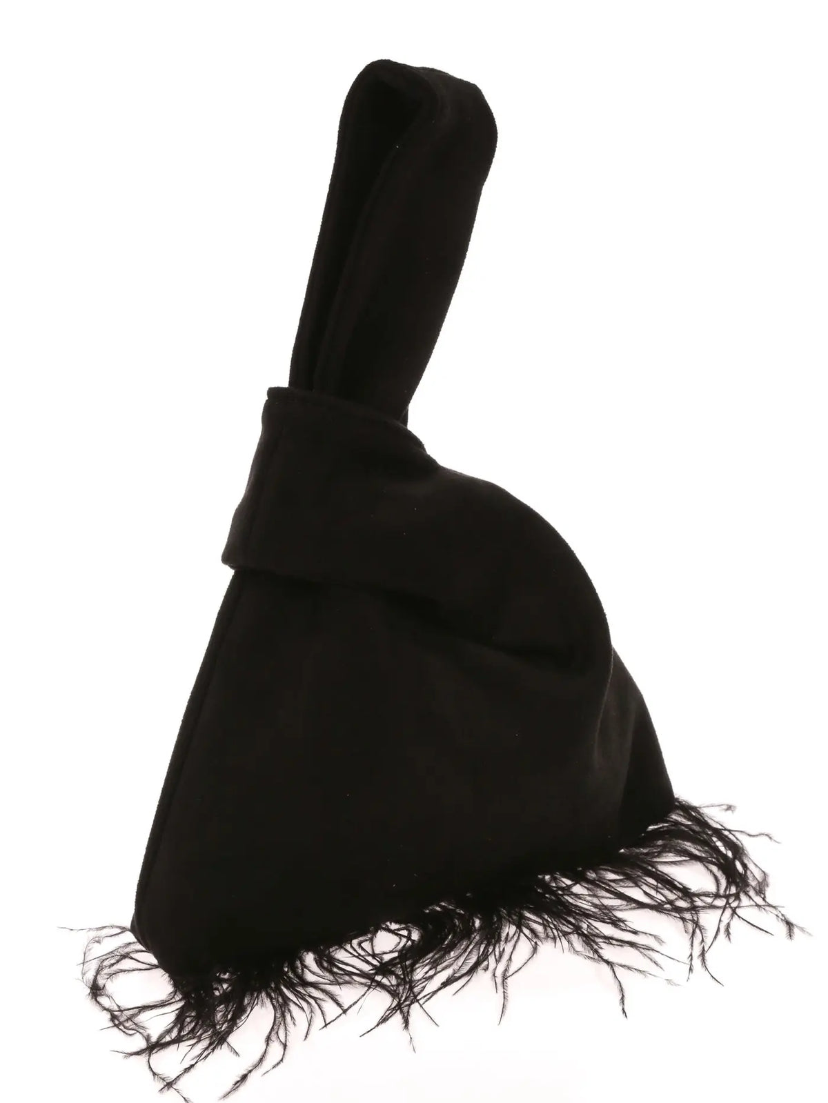 Shannon Bucket Fringe Bag - Black