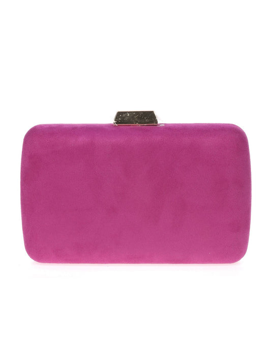 Anabelle Suede Clutch - Raspberry Pink-Bag-AD-#STASH