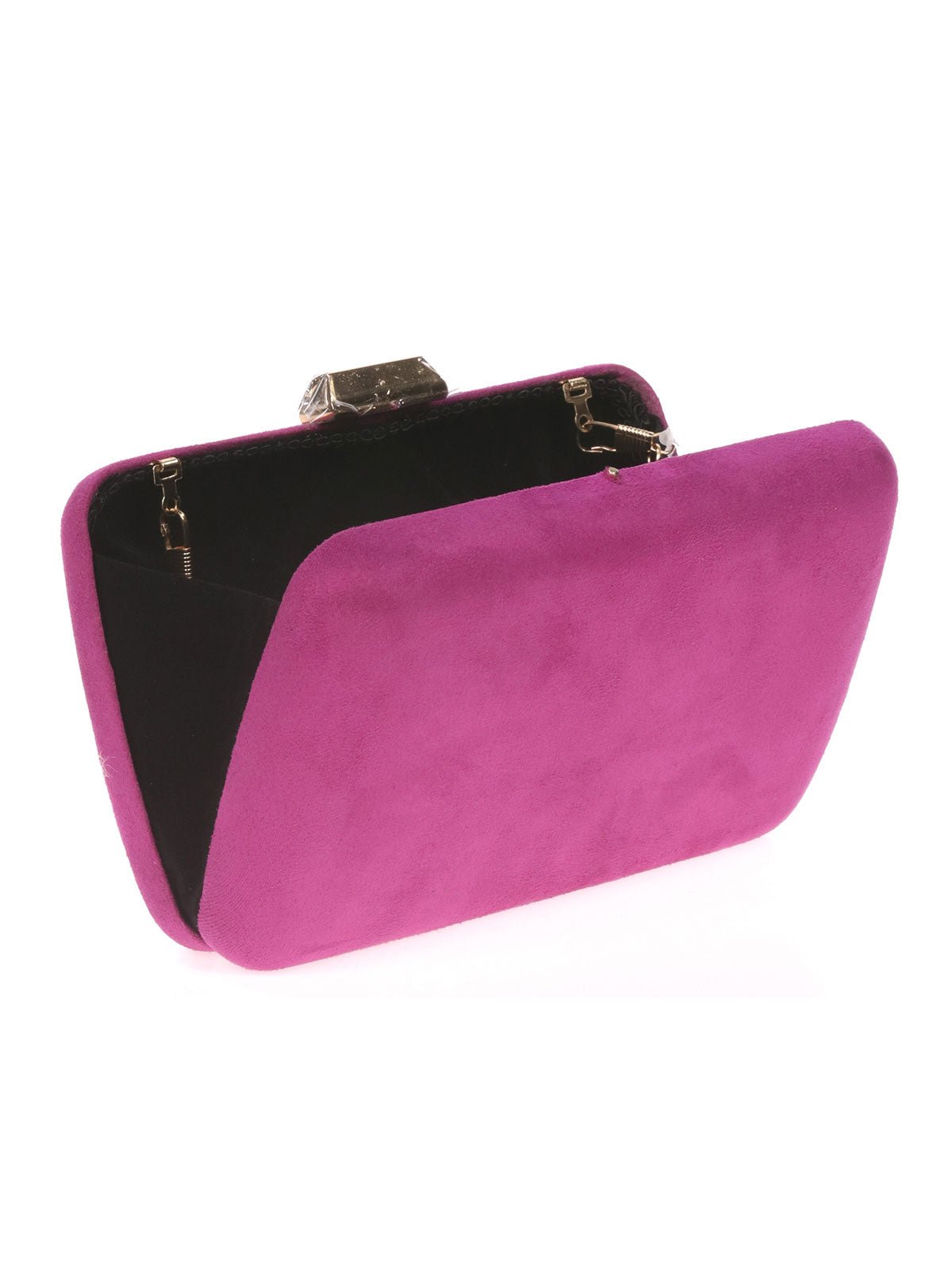 Anabelle Suede Clutch - Raspberry Pink-Bag-AD-#STASH