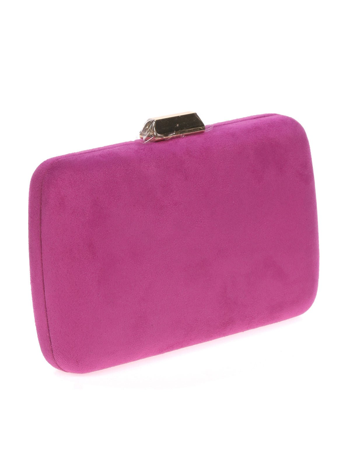 Anabelle Suede Clutch - Raspberry Pink-Bag-AD-#STASH