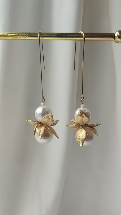 FLORENTINE - Gold & Pearl Earrings