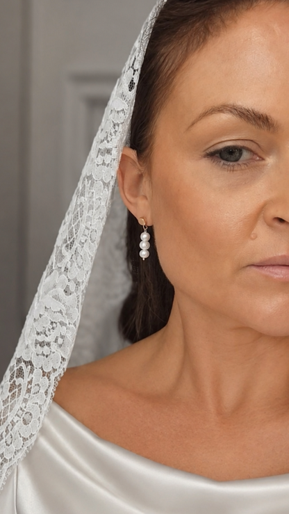 MARGO - Pearl Drop Bridal Earrings