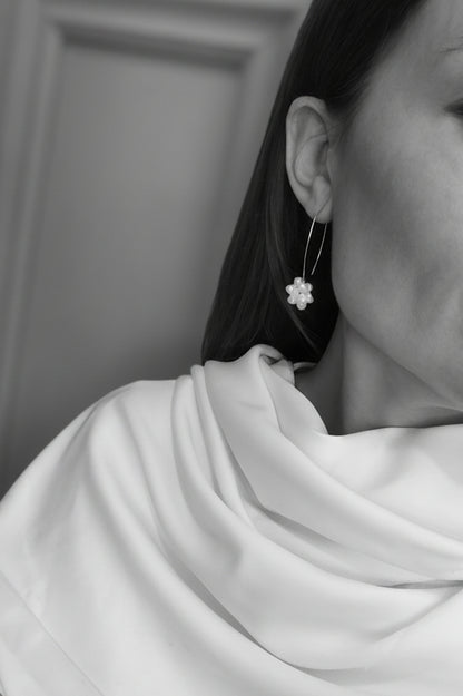 Paige  - Petite Cluster Pearl Drop Bridal Earrings
