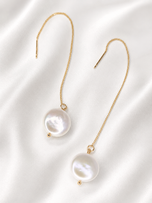 FREYA - Freshwater Pearl Drop Bridal Earrings