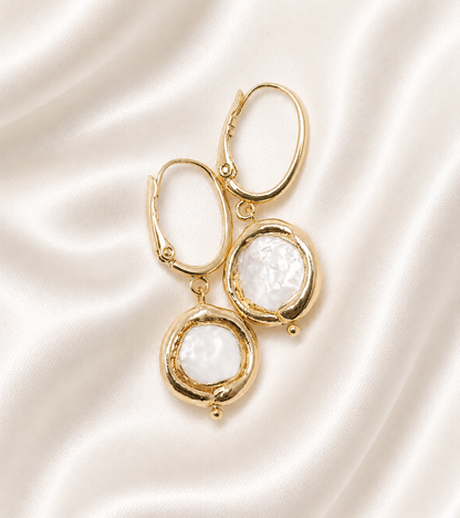 GLADYS - Pearl & Gold Bridal Earrings
