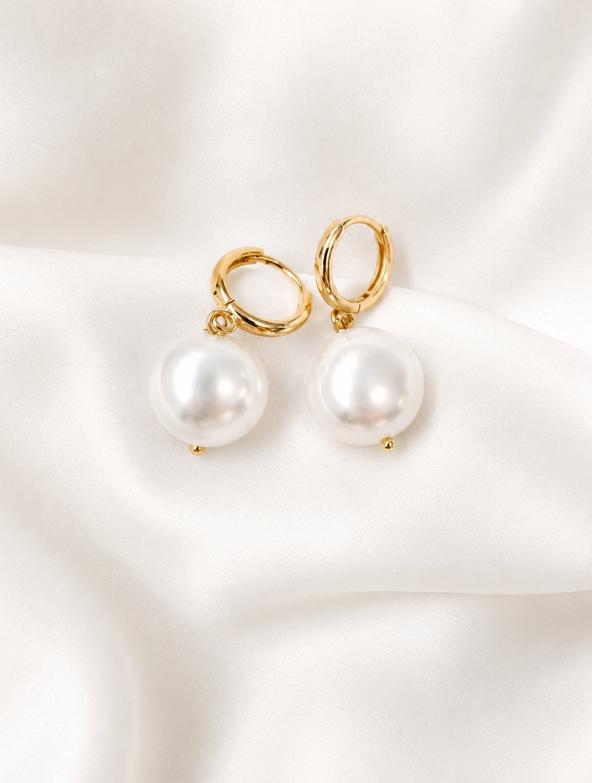 ARIEL - Large Pearl Bridal Earrings