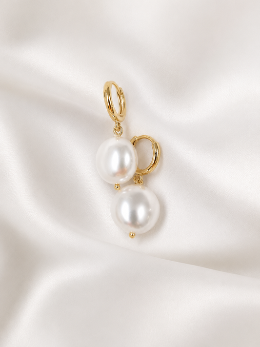 ARIEL - Large Pearl Bridal Earrings
