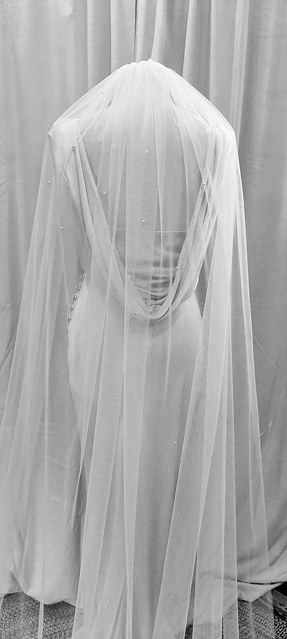 JENNIFER  - Cascading Pearl Wedding Veil