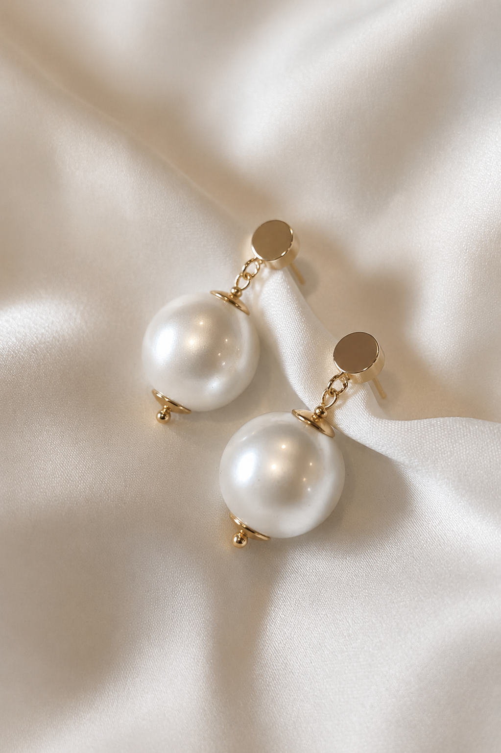 MARIA - Large Pearl Drop Bridal Earrings