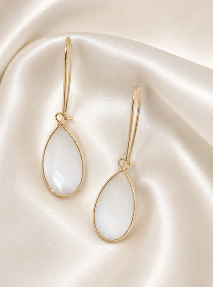Ice Drop Earrings - White