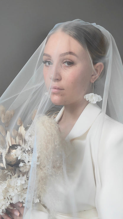 ELODIE - Statement floral earrings