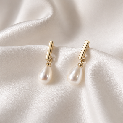 PEROLA - Pearl Drop Bridal Earrings