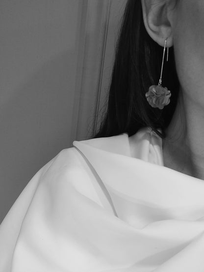 Georgia - Floral drop earrings - Sage