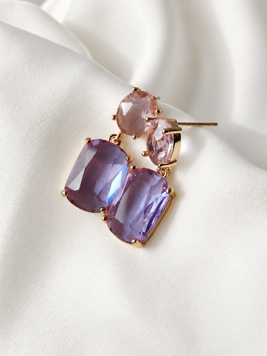 Regan Gem Earring - Blush / Heather