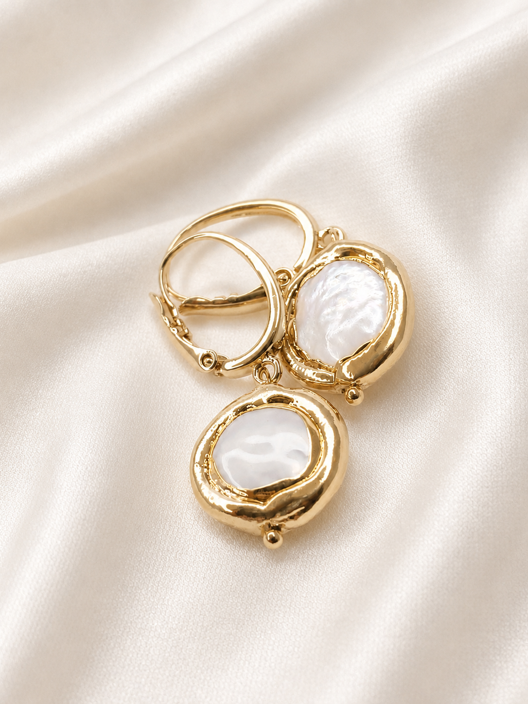 GLADYS - Pearl & Gold Bridal Earrings