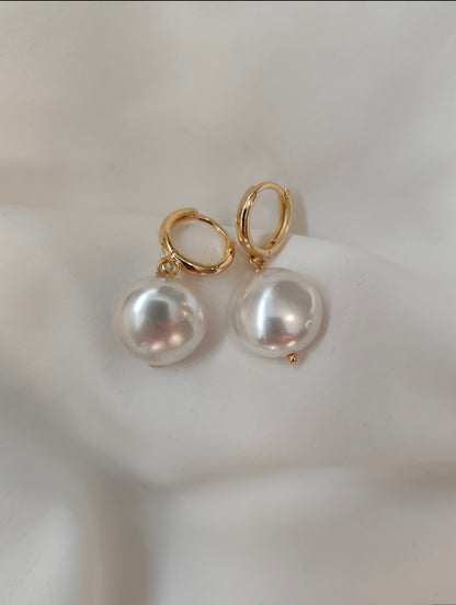 ARIEL - Large Pearl Drop Bridal Earrings