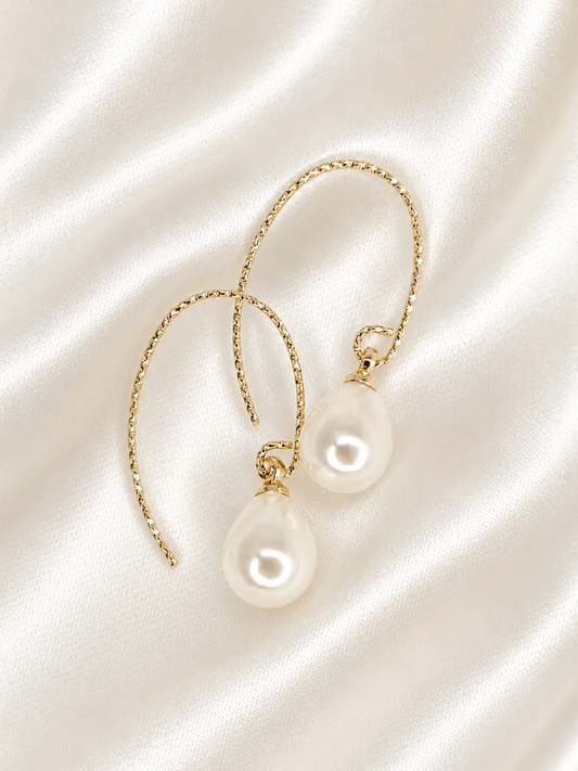 ELLA - Pearl Drop Bridal Earrings