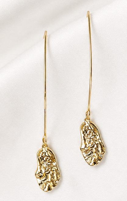 TAMARA - Gold Nugget Drop Earrings