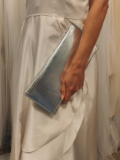 Ellen - Envelope Clutch Bag - Silver
