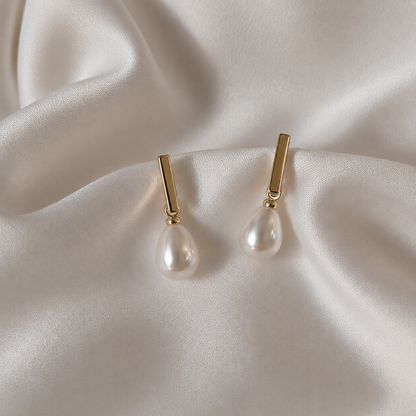 PEROLA - Pearl Drop Bridal Earrings