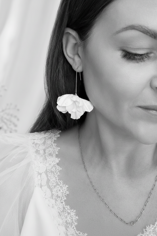 ELOIDE - Statement Floral Bridal Earrings