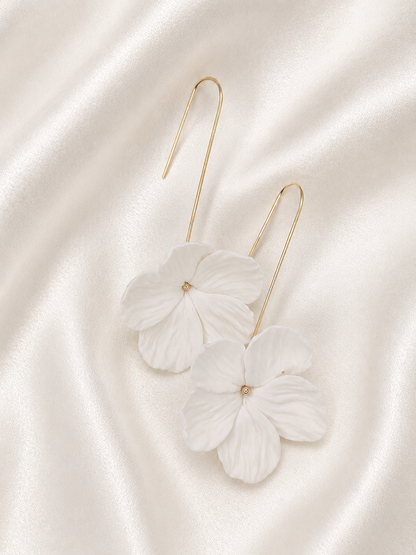 BLANCHE - Statement Bridal Earrings Gold