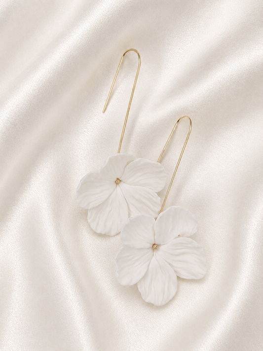BLANCHE - Statement Bridal Earrings Gold