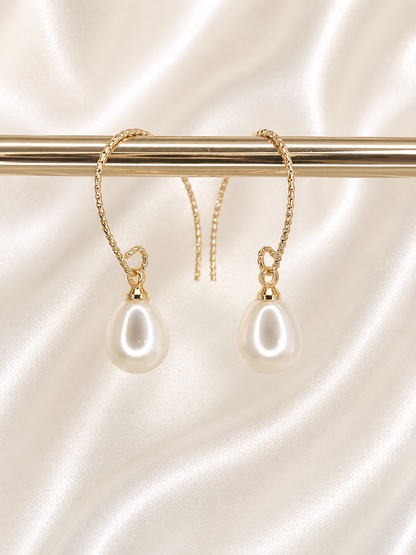 ELLA - Pearl Drop Bridal Earrings