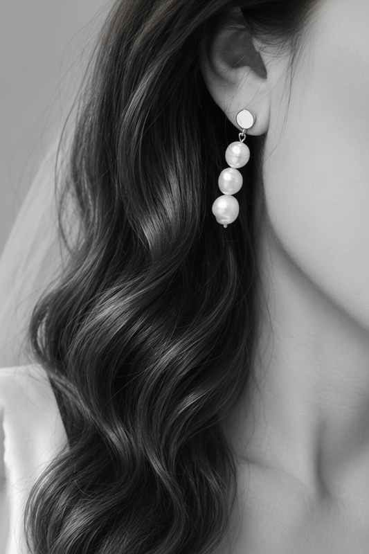 MARGO - Pearl Drop Bridal Earrings