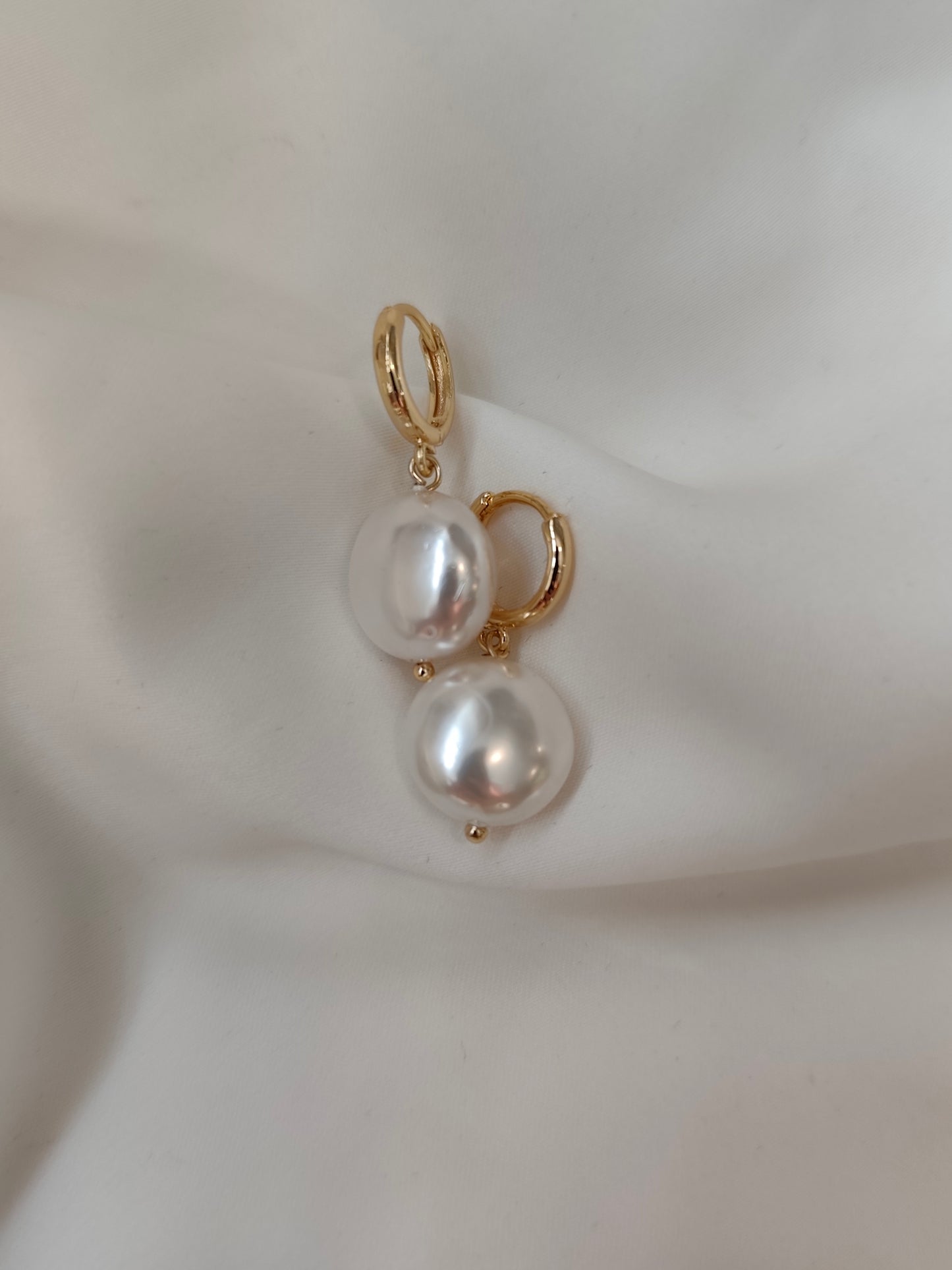 ARIEL - Large Pearl Drop Bridal Earrings
