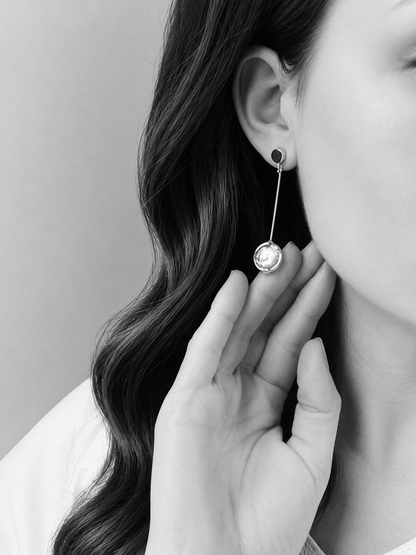 GLORIA - Pearl & Gold Drop Earrings