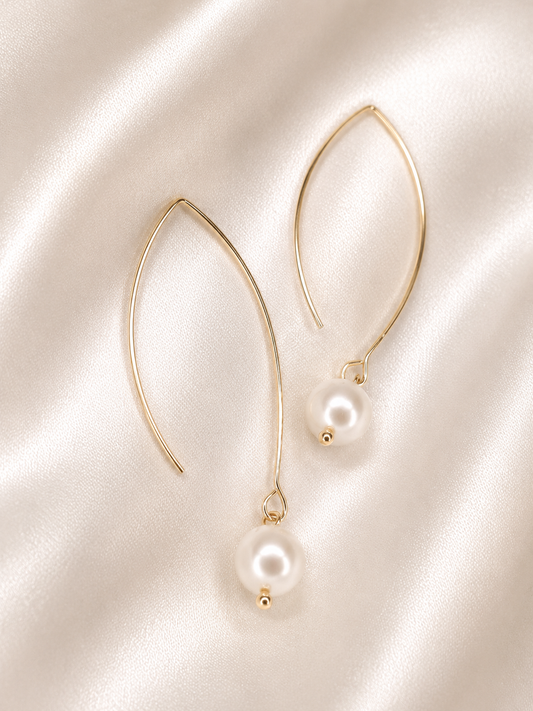 FARRAH - Pearl Drop Bridal Earrings