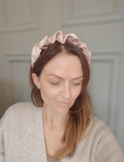 Petite Blush Pink Ruffle Headband - ☘ DEARADH ÉIREANN 