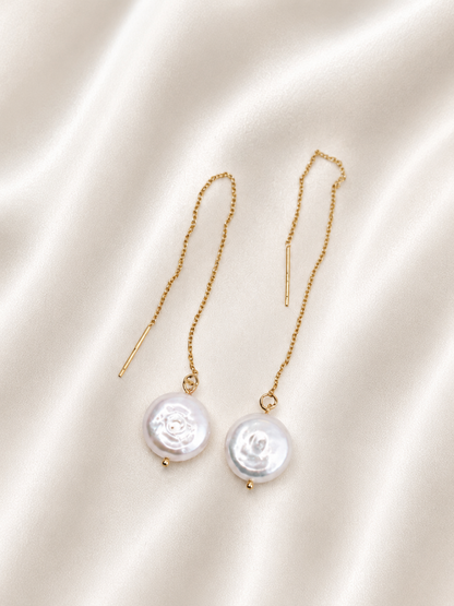 FREYA - Freshwater Pearl Drop Bridal Earrings