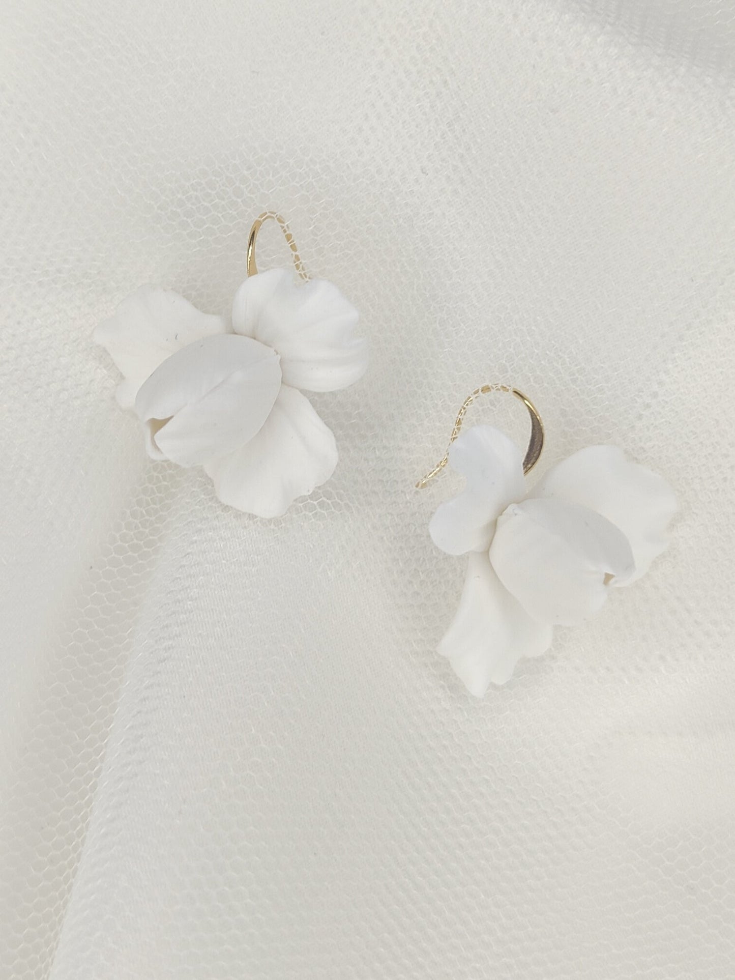 IRIS STUD - Statement Floral Bridal Stud Earrings