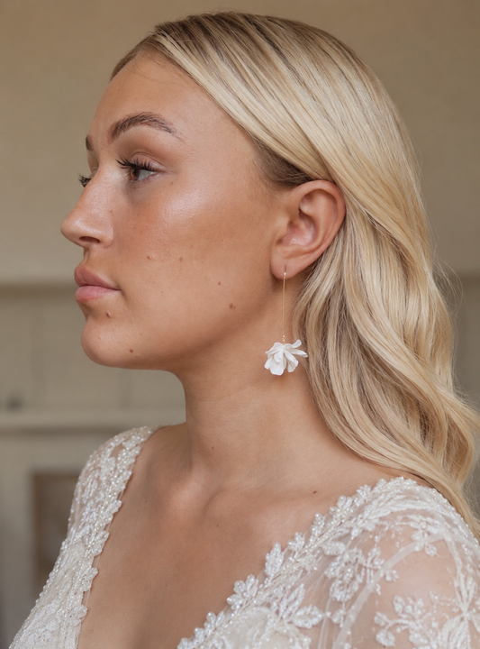ANEMONE - Gold Statement Bridal Earring