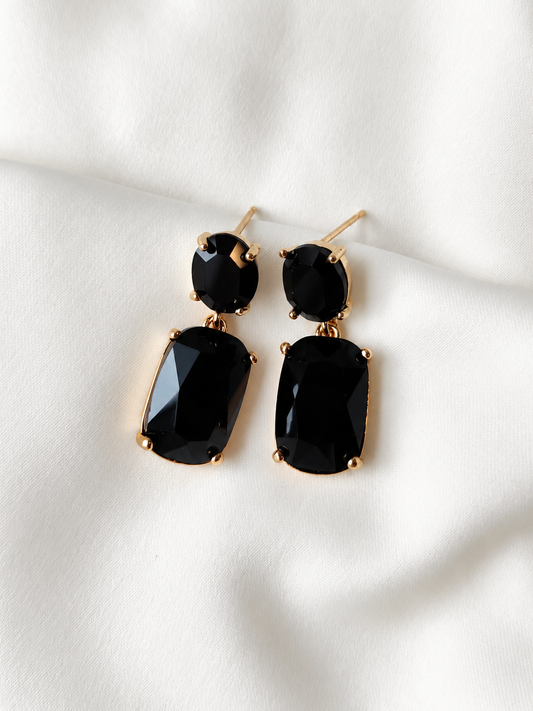 Regan Gem Earring - Black