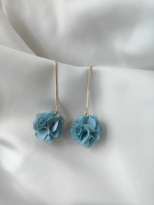 Georgia - Floral drop earrings - Sea Moss
